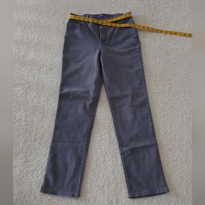Gloria Vanderbilt gray purple high-waisted straight amanda jeans 6P (petite)